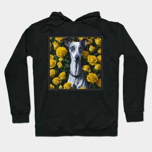 Whippet yellow roses 2 Hoodie